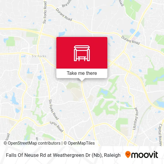 Falls Of Neuse Rd at Weathergreen Dr (Nb) map