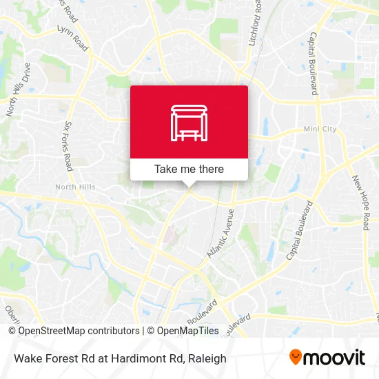 Wake Forest Rd at Hardimont Rd map