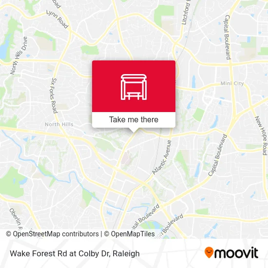 Wake Forest Rd at Colby Dr map