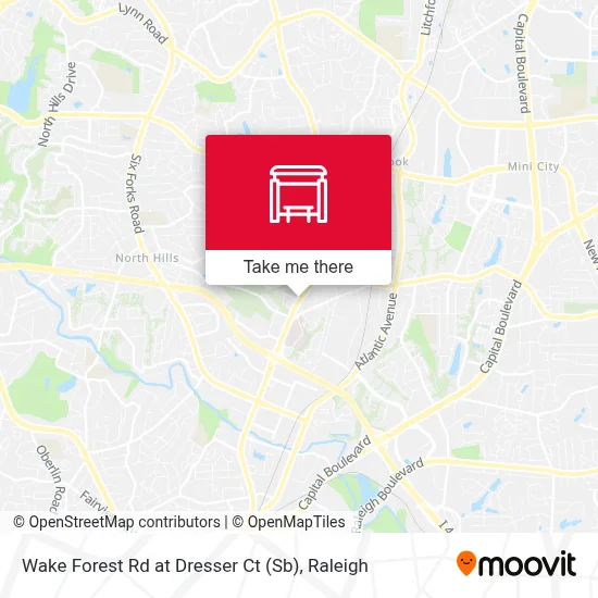 Wake Forest Rd at Dresser Ct (Sb) map
