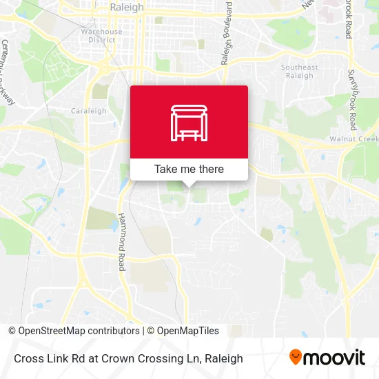 Cross Link Rd at Crown Crossing Ln map