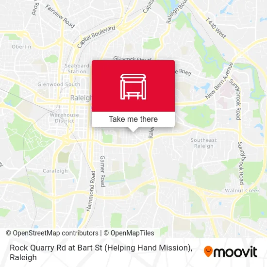 Rock Quarry Rd at Bart St (Helping Hand Mission) map