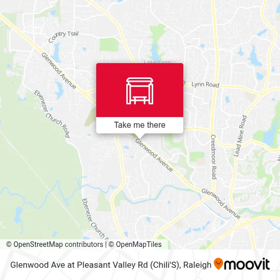 Glenwood Ave at Pleasant Valley Rd (Chili'S) map