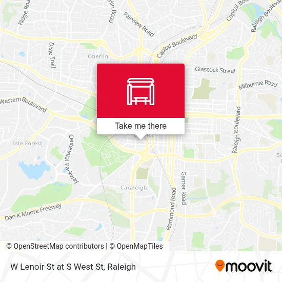 W Lenoir St at S West St map