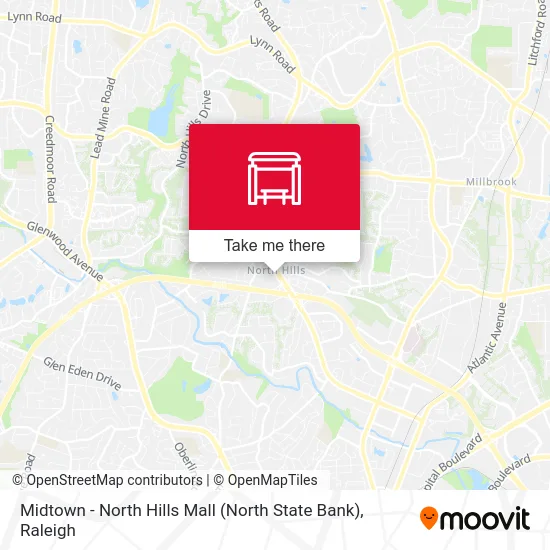 Midtown - North Hills Mall (North State Bank) map