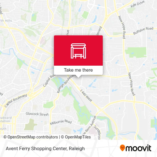 Avent Ferry Shopping Center map