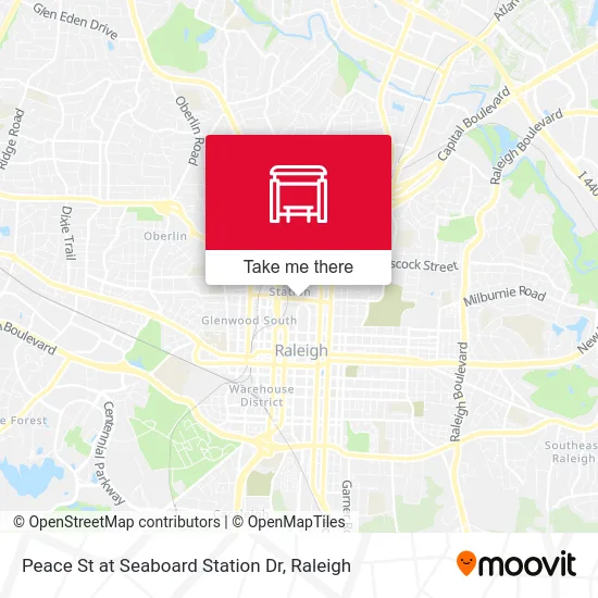 Peace St at Seaboard Station Dr map