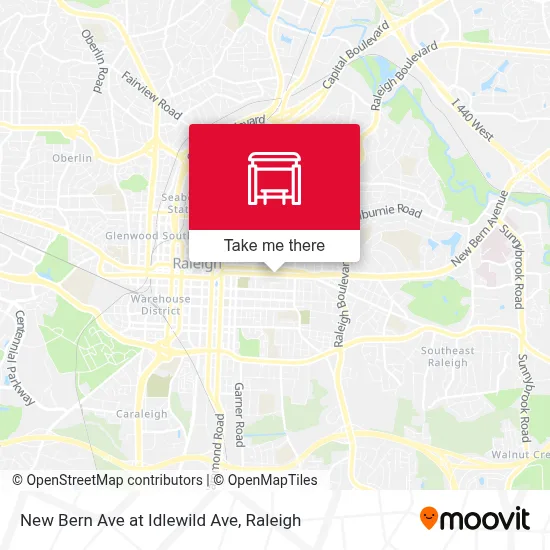 New Bern Ave at Idlewild Ave map