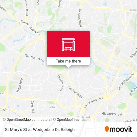 St Mary's St at Wedgedale Dr map
