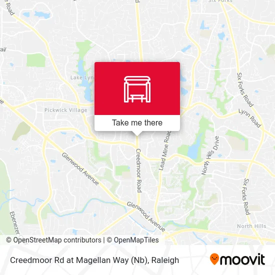 Creedmoor Rd at Magellan Way (Nb) map