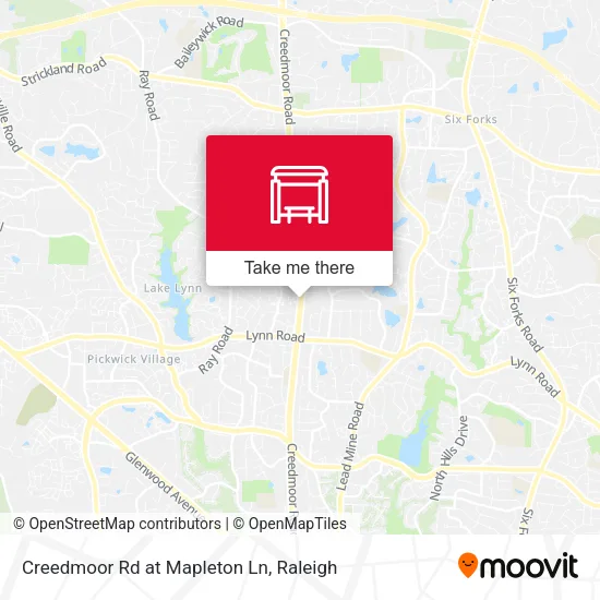 Creedmoor Rd at Mapleton Ln map