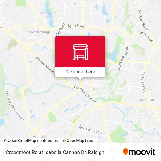 Creedmoor Rd at Isabella Cannon Dr map