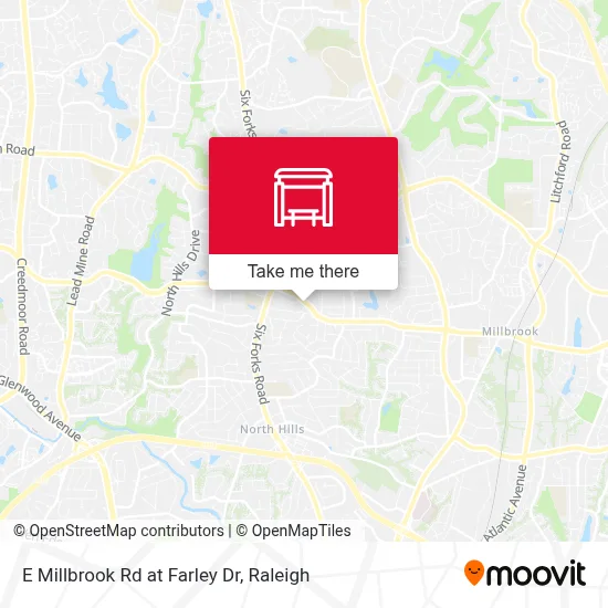E Millbrook Rd at Farley Dr map