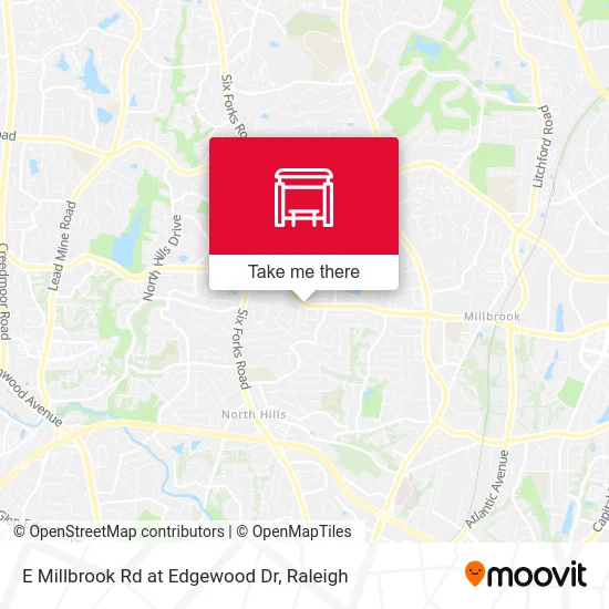 E Millbrook Rd at Edgewood Dr map