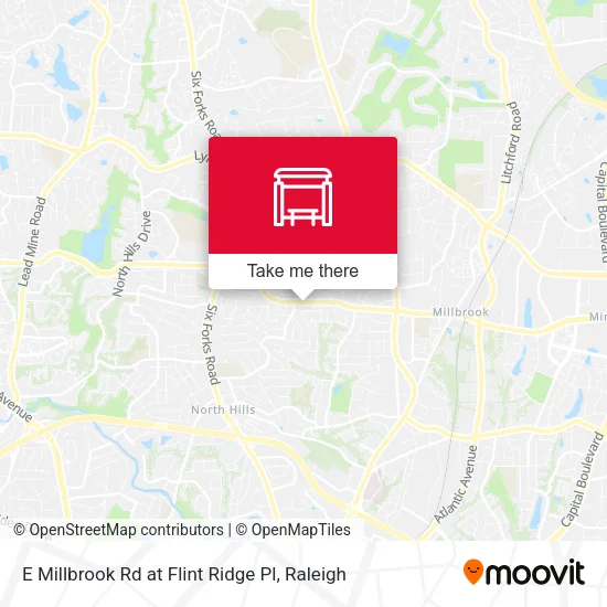 Mapa de E Millbrook Rd at Flint Ridge Pl