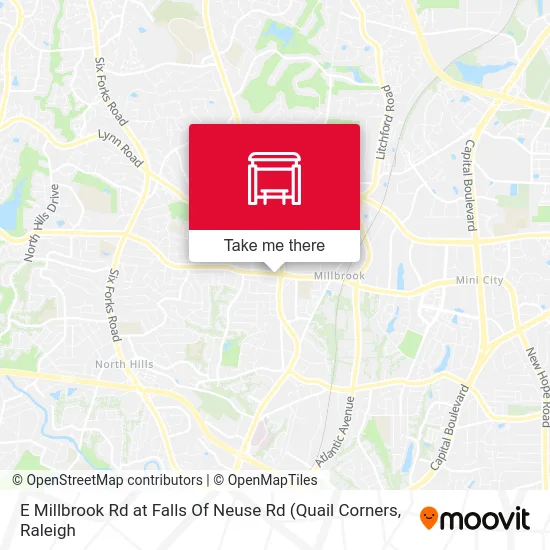 E Millbrook Rd at Falls Of Neuse Rd map