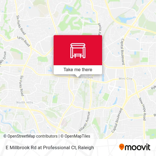 Mapa de E Millbrook Rd at Professional Ct