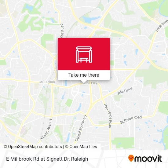 E Millbrook Rd at Signett Dr map