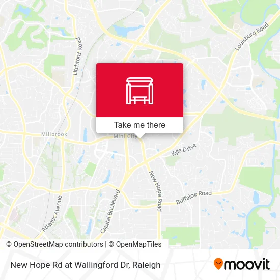 New Hope Rd at Wallingford Dr map