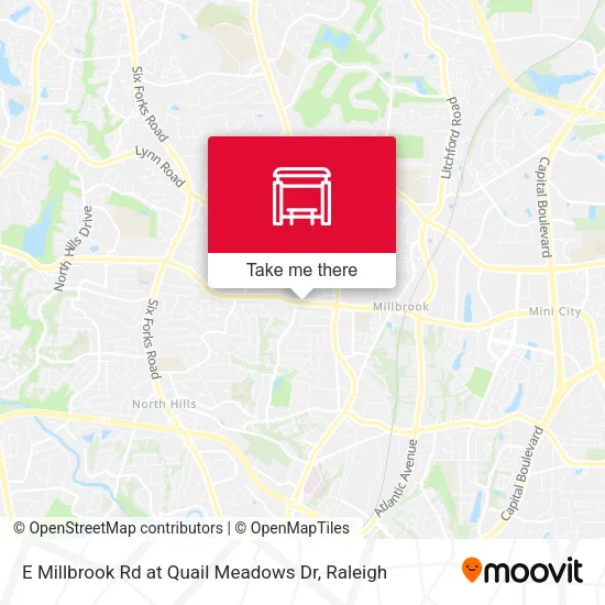 E Millbrook Rd at Quail Meadows Dr map