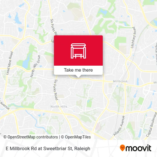 Mapa de E Millbrook Rd at Sweetbriar St