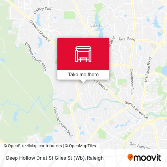 Deep Hollow Dr at St Giles St (Wb) map