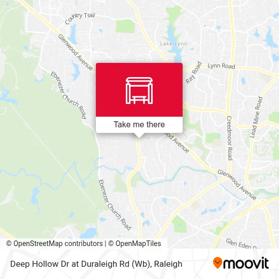 Deep Hollow Dr at Duraleigh Rd (Wb) map