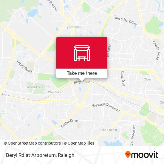 Beryl Rd at Arboretum map