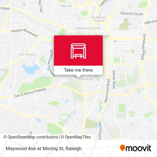 Maywood Ave at Moring St map