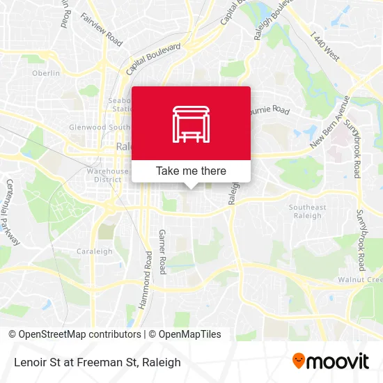 Lenoir St at Freeman St map