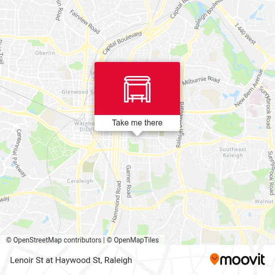 Lenoir St at Haywood St map