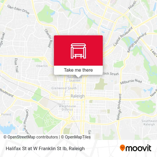 Halifax St at W Franklin St Ib map