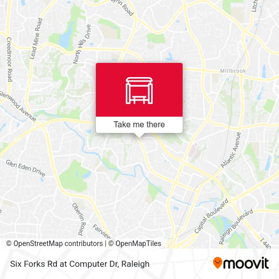 Six Forks Rd at Computer Dr map