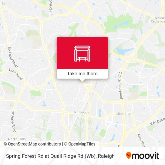 Spring Forest Rd at Quail Ridge Rd (Wb) map