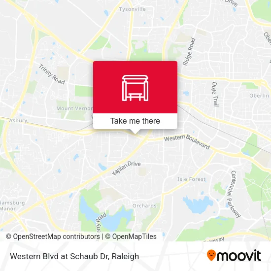 Mapa de Western Blvd at Schaub Dr