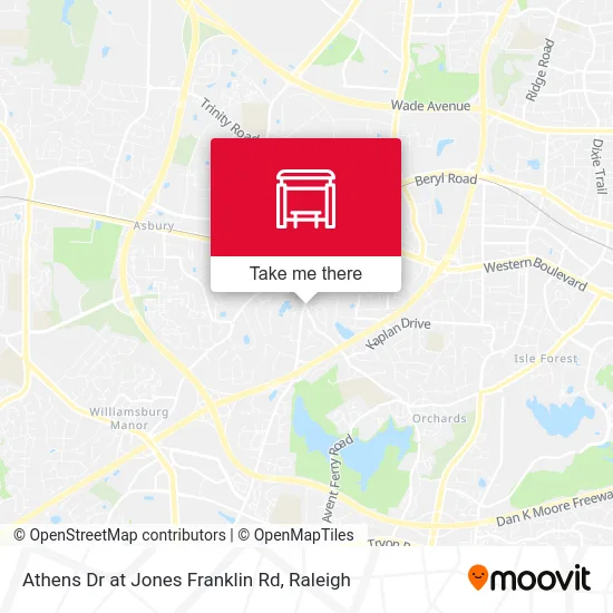 Athens Dr at Jones Franklin Rd map