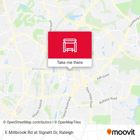 E Millbrook Rd at Signett Dr map