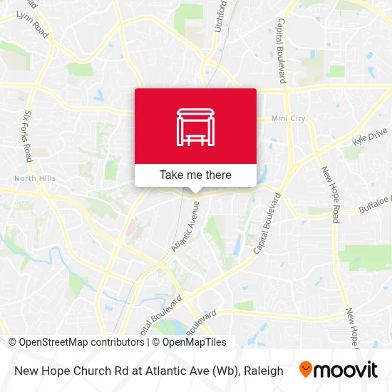 New Hope Church Rd at Atlantic Ave (Wb) map