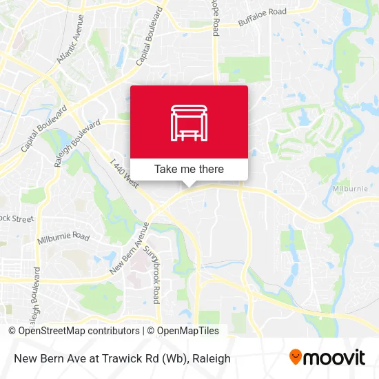 Mapa de New Bern Ave at Trawick Rd (Wb)