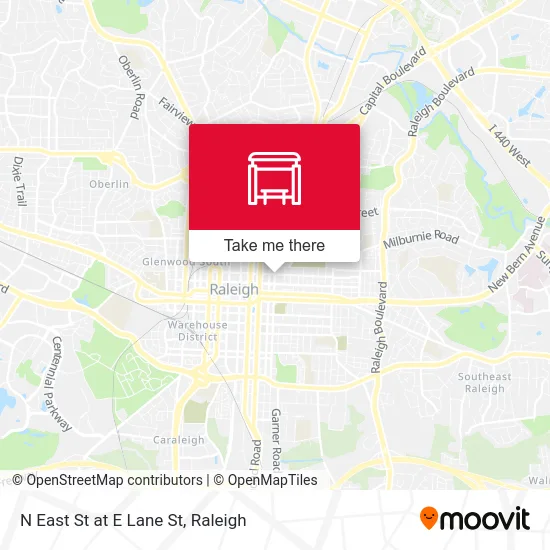 N East St at E Lane St map