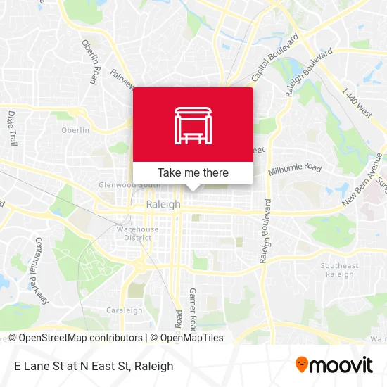 E Lane St at N East St map