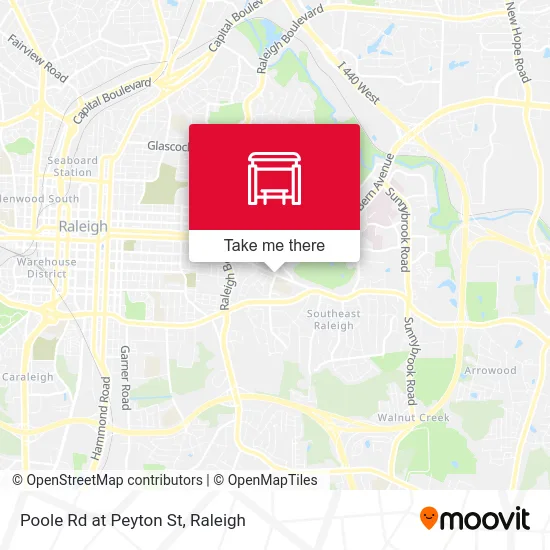 Poole Rd at Peyton St map