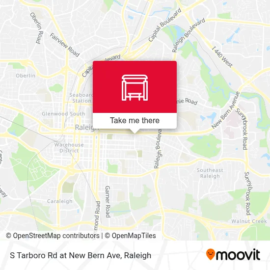 S Tarboro Rd at New Bern Ave map