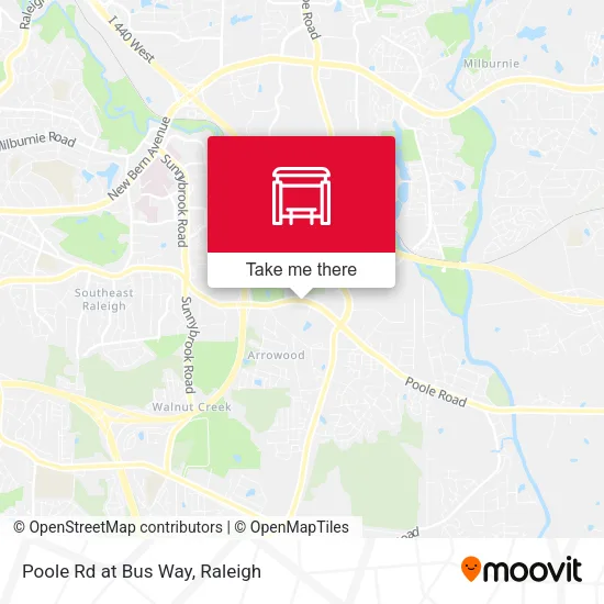 Poole Rd at Bus Way map