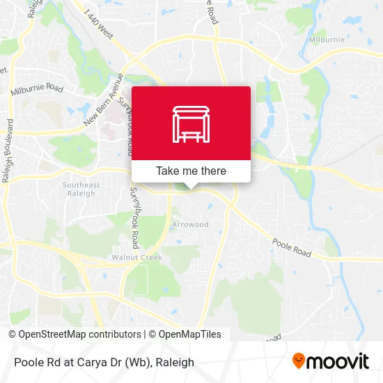 Poole Rd at Carya Dr (Wb) map