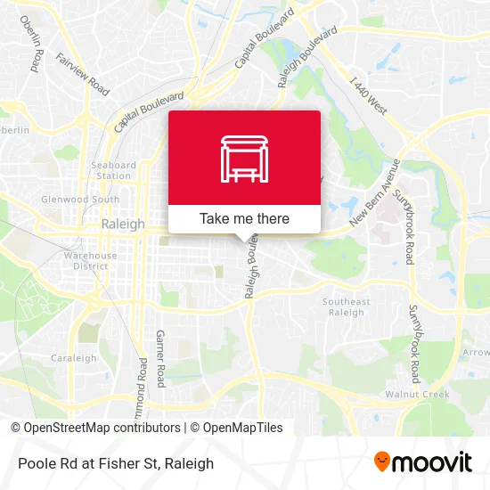 Poole Rd at Fisher St map