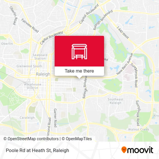Poole Rd at Heath St map
