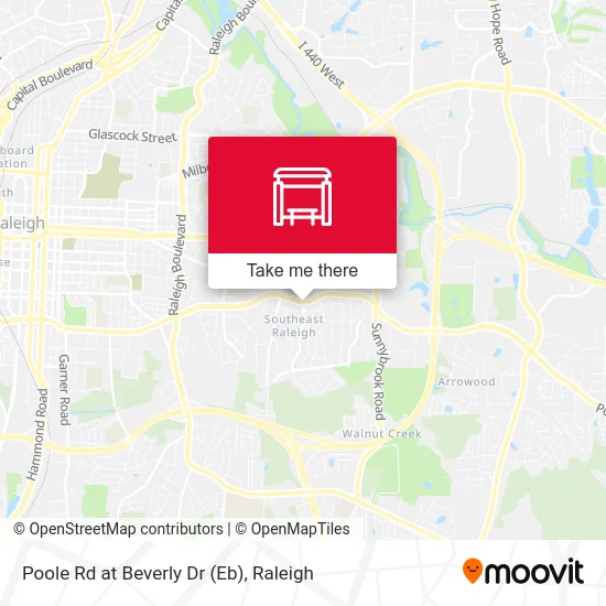 Poole Rd at Beverly Dr (Eb) map