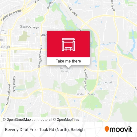 Beverly Dr at Friar Tuck Rd (North) map