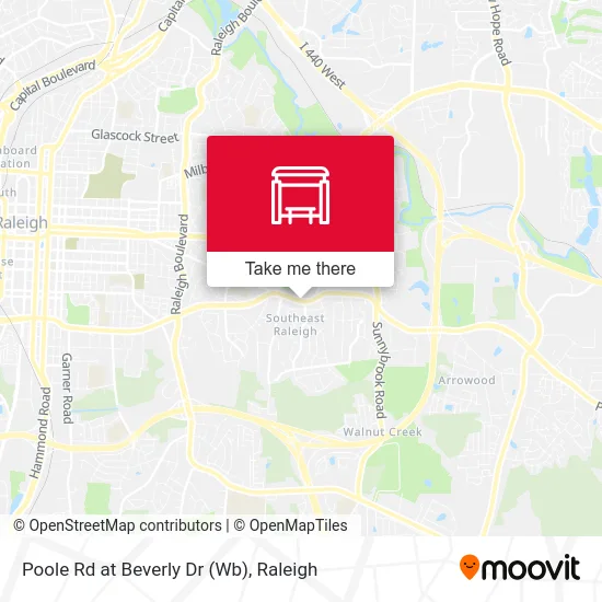 Poole Rd at Beverly Dr (Wb) map